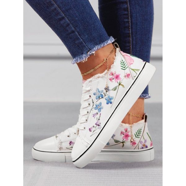 Fashion Floral Ultralight Breathable Sports Canvas Shoes - Image 13