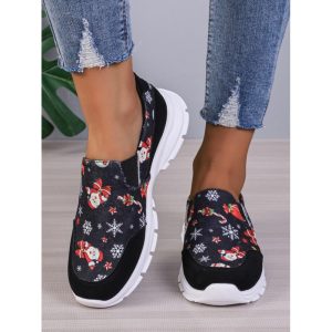 Sports Color Block Wearable Slip On Flat Heel Slip On Printing