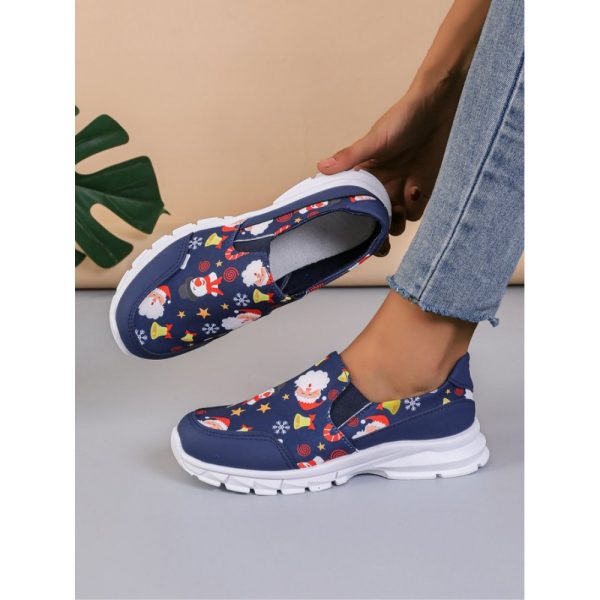 Sports Color Block Wearable Slip On Flat Heel Slip On Printing - Image 14