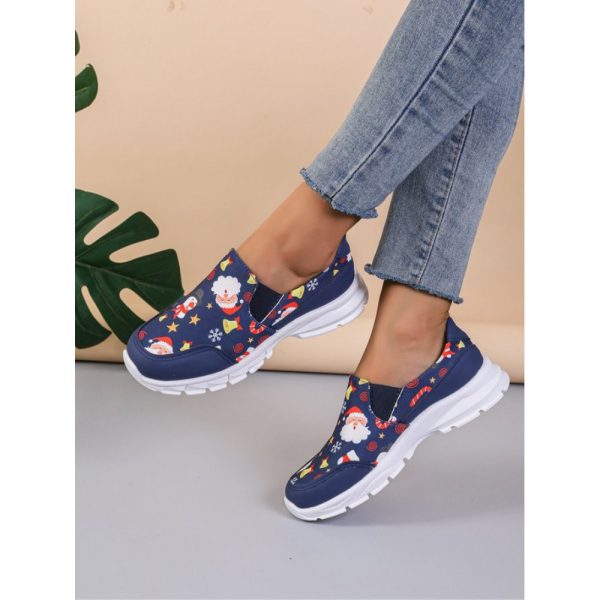 Sports Color Block Wearable Slip On Flat Heel Slip On Printing - Image 15