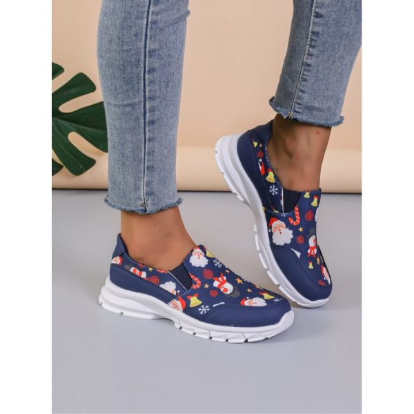 Sports Color Block Wearable Slip On Flat Heel Slip On Printing - Image 17