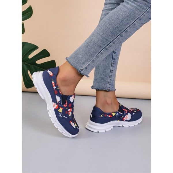 Sports Color Block Wearable Slip On Flat Heel Slip On Printing - Image 18