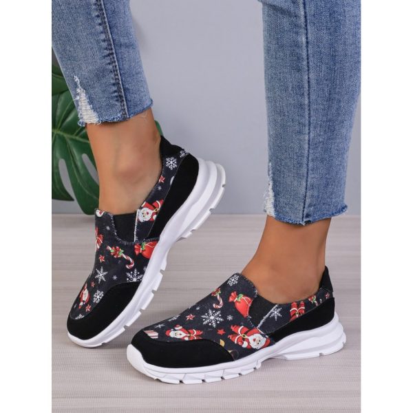 Sports Color Block Wearable Slip On Flat Heel Slip On Printing - Image 3