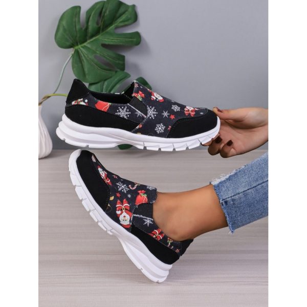 Sports Color Block Wearable Slip On Flat Heel Slip On Printing - Image 5