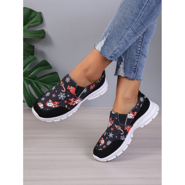 Sports Color Block Wearable Slip On Flat Heel Slip On Printing - Image 6