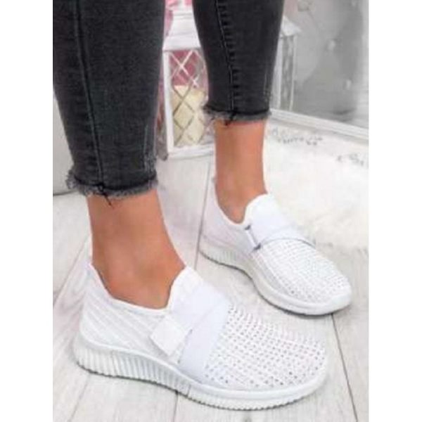 Rhinestone Flyknit Breathable Upper Sneakers - Image 15