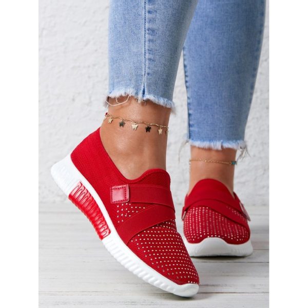 Rhinestone Flyknit Breathable Upper Sneakers - Image 16