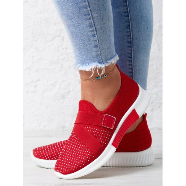 Rhinestone Flyknit Breathable Upper Sneakers - Image 17