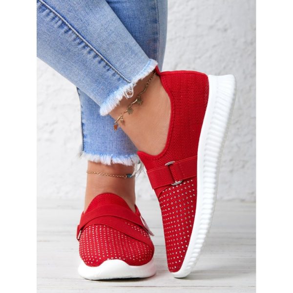 Rhinestone Flyknit Breathable Upper Sneakers - Image 18