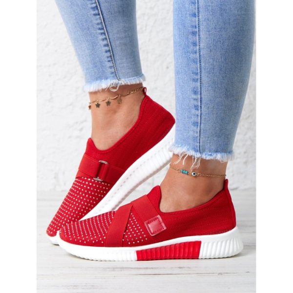 Rhinestone Flyknit Breathable Upper Sneakers - Image 19