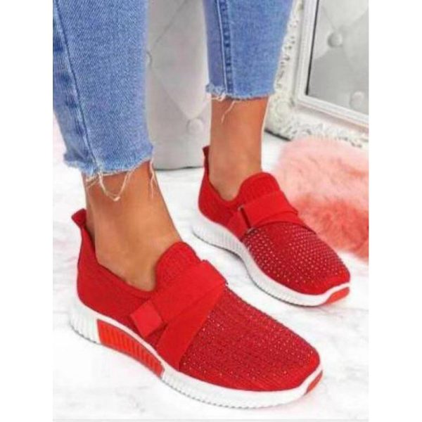 Rhinestone Flyknit Breathable Upper Sneakers - Image 20