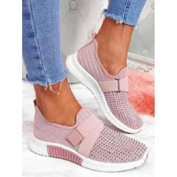 Rhinestone Flyknit Breathable Upper Sneakers - Image 21