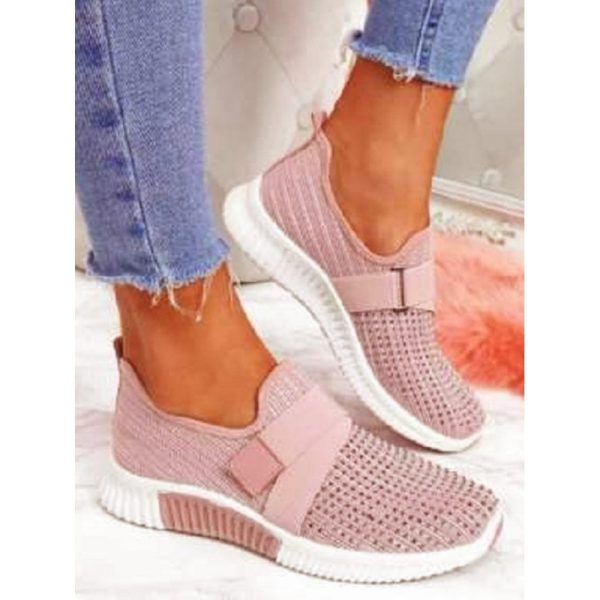 Rhinestone Flyknit Breathable Upper Sneakers - Image 24