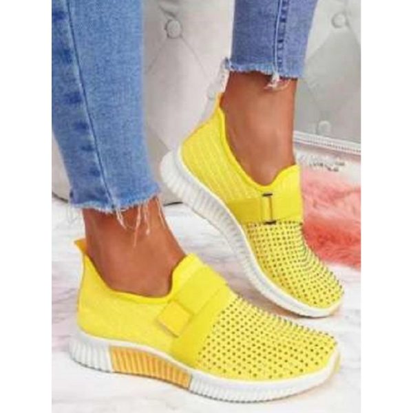Rhinestone Flyknit Breathable Upper Sneakers - Image 26