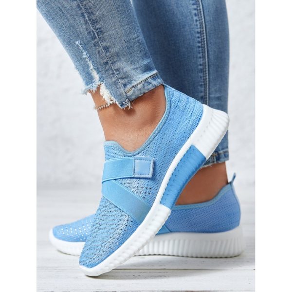 Rhinestone Flyknit Breathable Upper Sneakers - Image 4