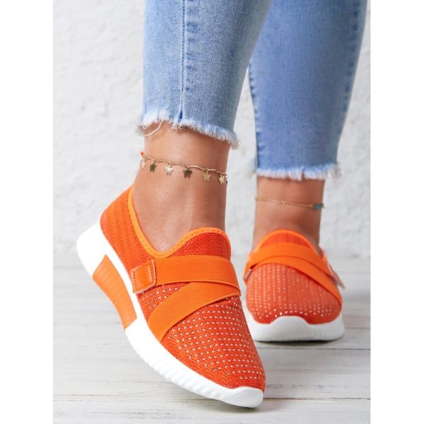 Rhinestone Flyknit Breathable Upper Sneakers - Image 6