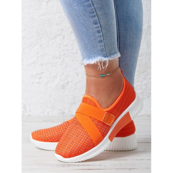 Rhinestone Flyknit Breathable Upper Sneakers - Image 8