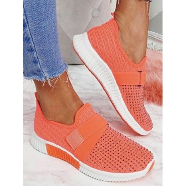 Rhinestone Flyknit Breathable Upper Sneakers - Image 10
