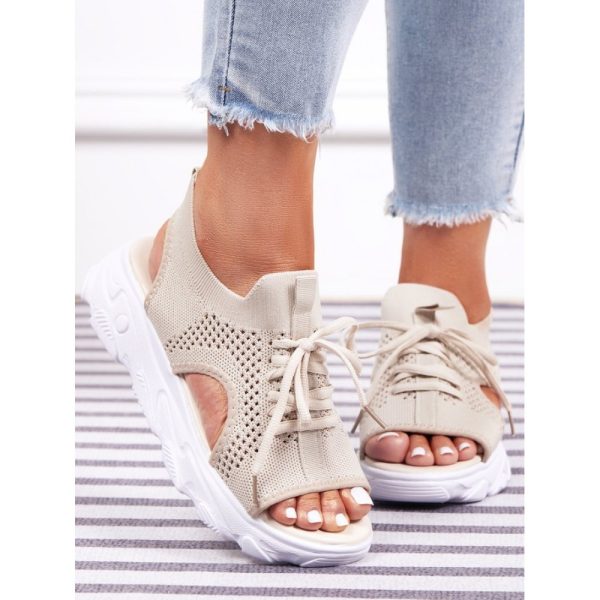 Breathable Hollow Out Lace Up Front Slip On Sports Sandals - Image 2