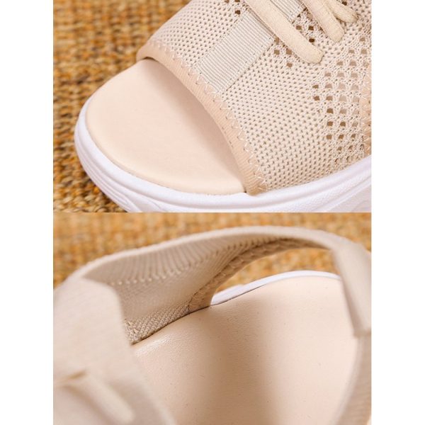 Breathable Hollow Out Lace Up Front Slip On Sports Sandals - Image 11