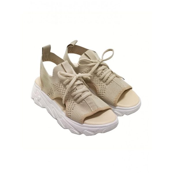 Breathable Hollow Out Lace Up Front Slip On Sports Sandals - Image 13