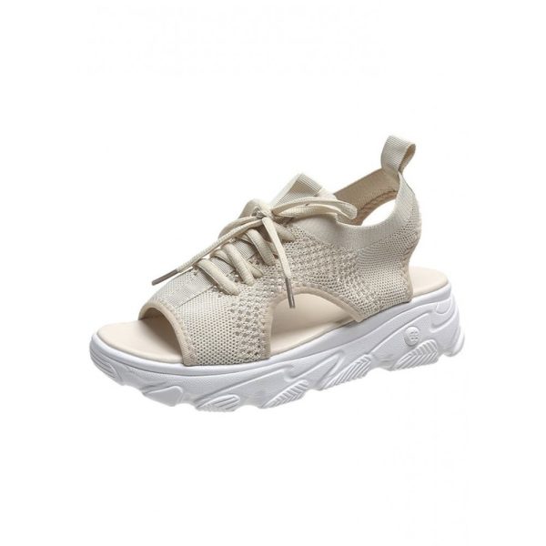Breathable Hollow Out Lace Up Front Slip On Sports Sandals - Image 14