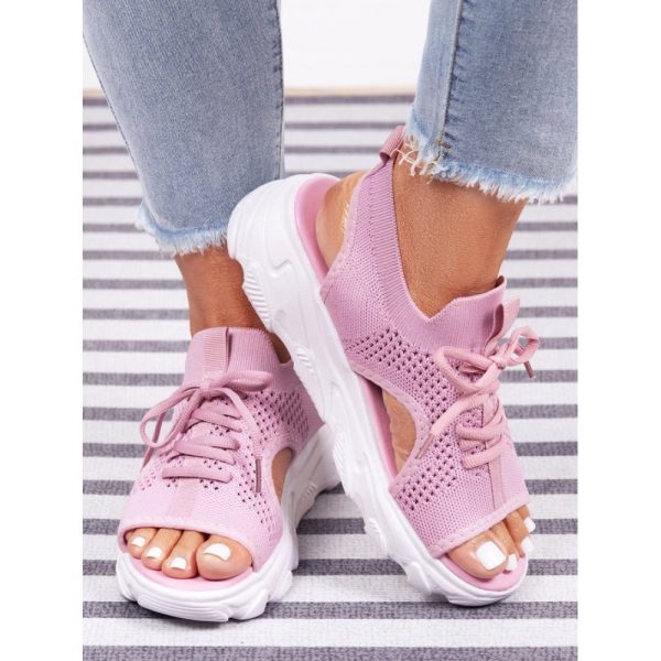 Breathable Hollow Out Lace Up Front Slip On Sports Sandals - Image 16
