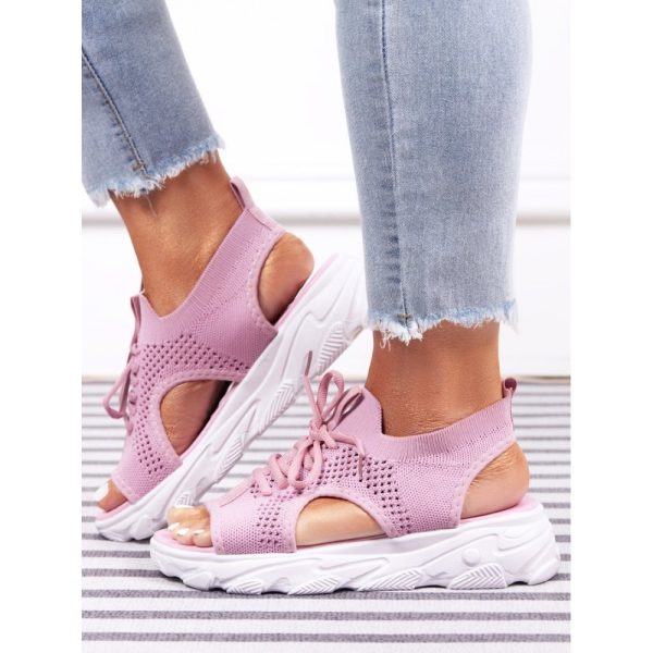 Breathable Hollow Out Lace Up Front Slip On Sports Sandals - Image 18