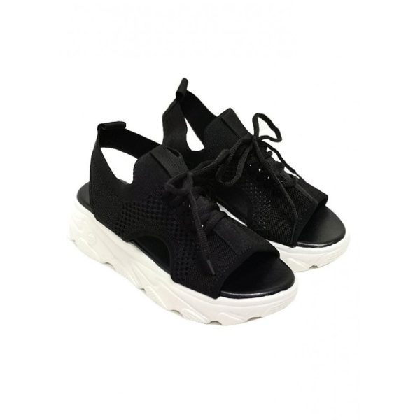 Breathable Hollow Out Lace Up Front Slip On Sports Sandals - Image 39