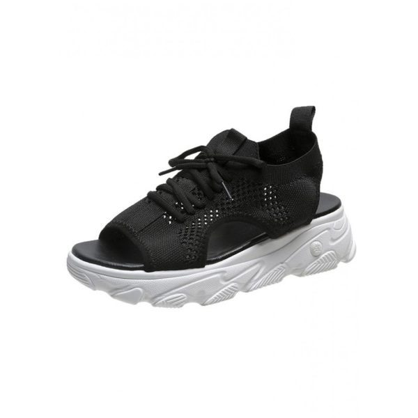 Breathable Hollow Out Lace Up Front Slip On Sports Sandals - Image 40