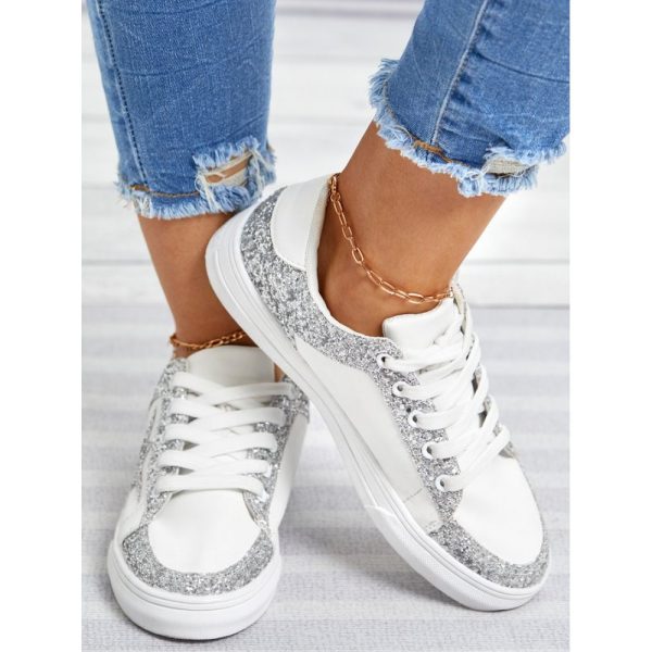 Silver Glitter Star Sneakers - Image 3