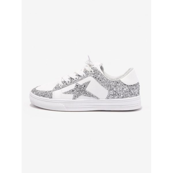 Silver Glitter Star Sneakers - Image 7