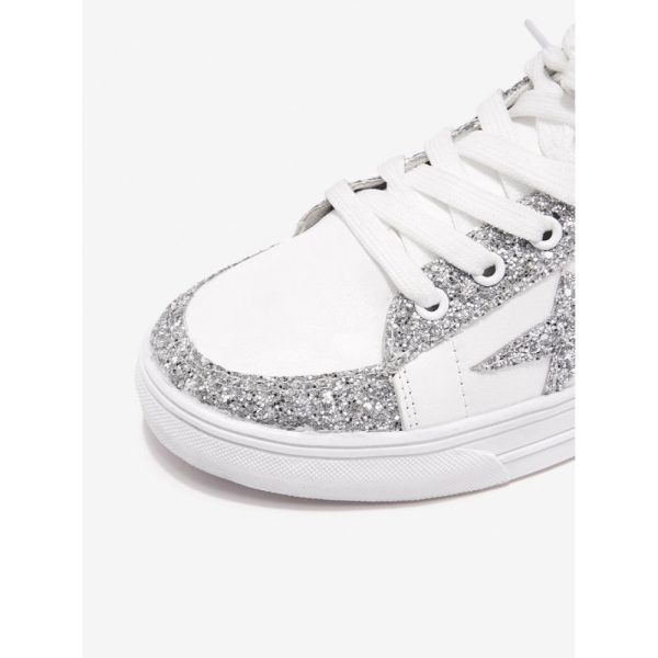 Silver Glitter Star Sneakers - Image 9