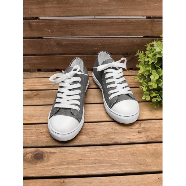 Women Breathable Flat Heel Canvas Lace-Up Shallow Shoes Casual EVA Canvas Shoes - Image 11