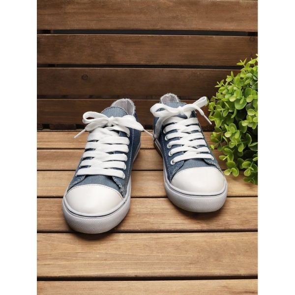 Women Breathable Flat Heel Canvas Lace-Up Shallow Shoes Casual EVA Canvas Shoes - Image 14