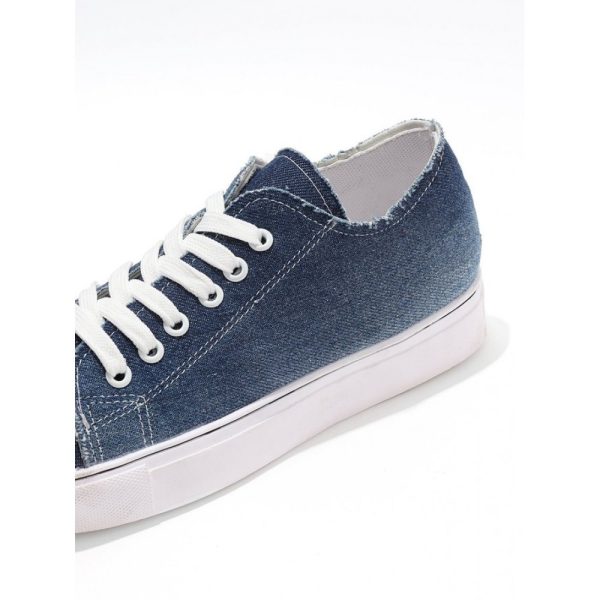 Women Breathable Flat Heel Canvas Lace-Up Shallow Shoes Casual EVA Canvas Shoes - Image 19