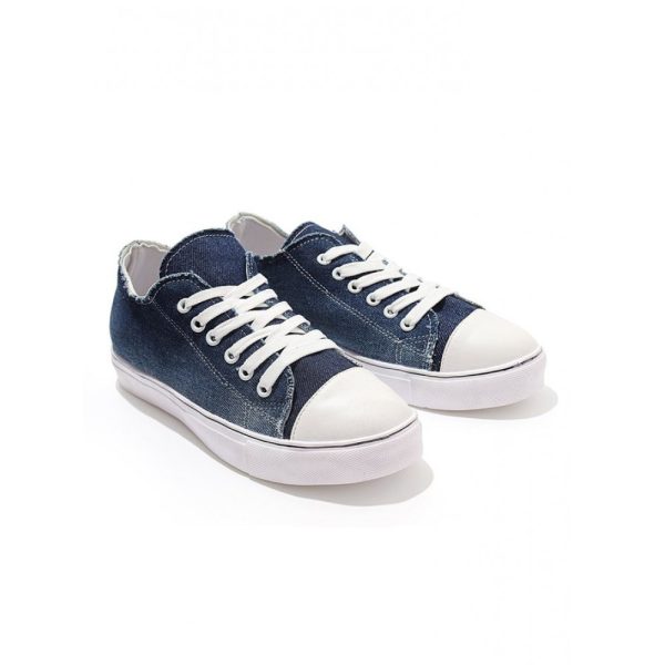 Women Breathable Flat Heel Canvas Lace-Up Shallow Shoes Casual EVA Canvas Shoes - Image 20
