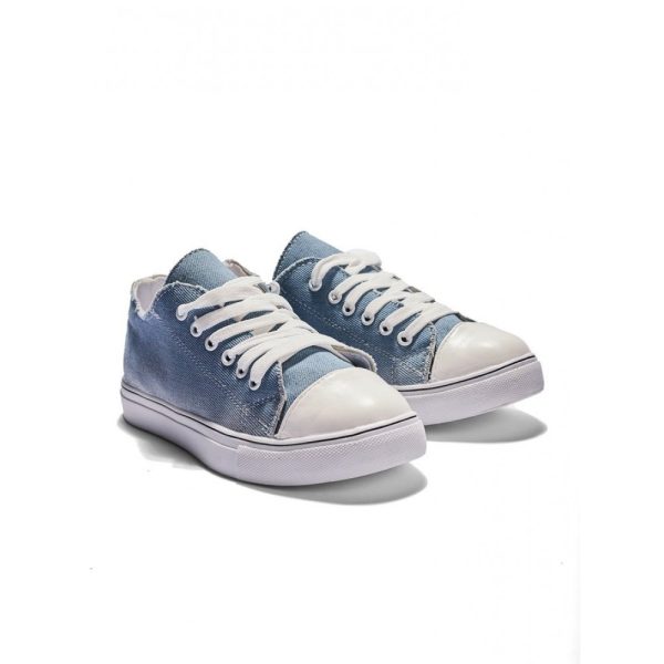 Women Breathable Flat Heel Canvas Lace-Up Shallow Shoes Casual EVA Canvas Shoes - Image 23