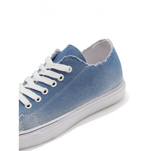 Women Breathable Flat Heel Canvas Lace-Up Shallow Shoes Casual EVA Canvas Shoes - Image 28