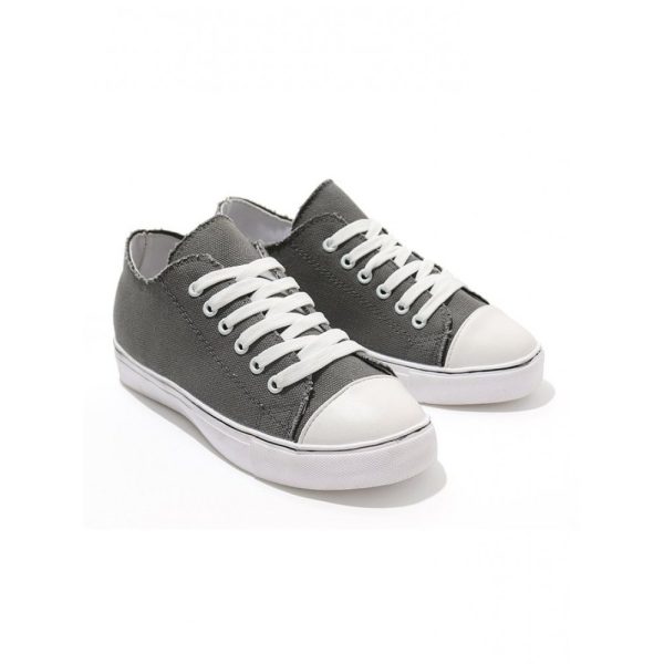 Women Breathable Flat Heel Canvas Lace-Up Shallow Shoes Casual EVA Canvas Shoes - Image 29