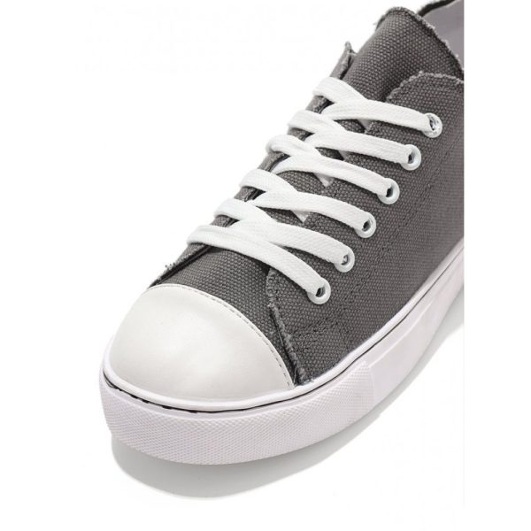 Women Breathable Flat Heel Canvas Lace-Up Shallow Shoes Casual EVA Canvas Shoes - Image 31