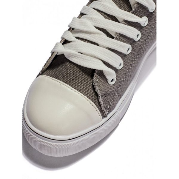 Women Breathable Flat Heel Canvas Lace-Up Shallow Shoes Casual EVA Canvas Shoes - Image 32