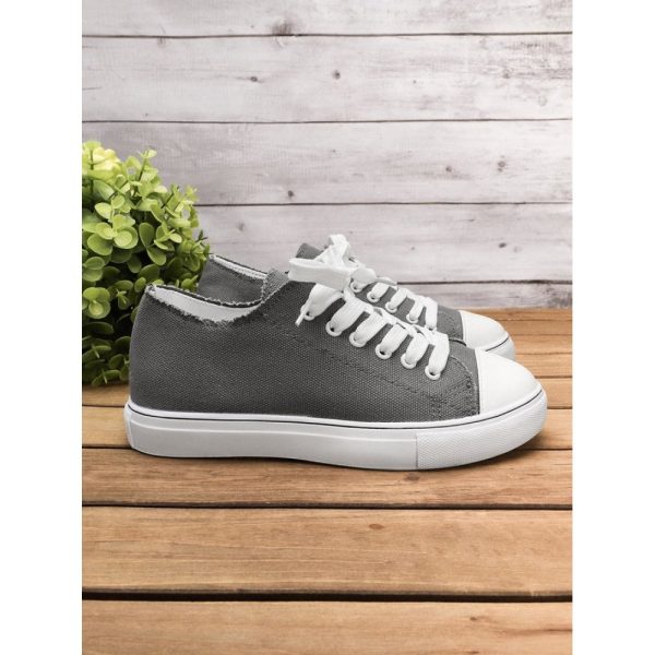 Women Breathable Flat Heel Canvas Lace-Up Shallow Shoes Casual EVA Canvas Shoes - Image 9