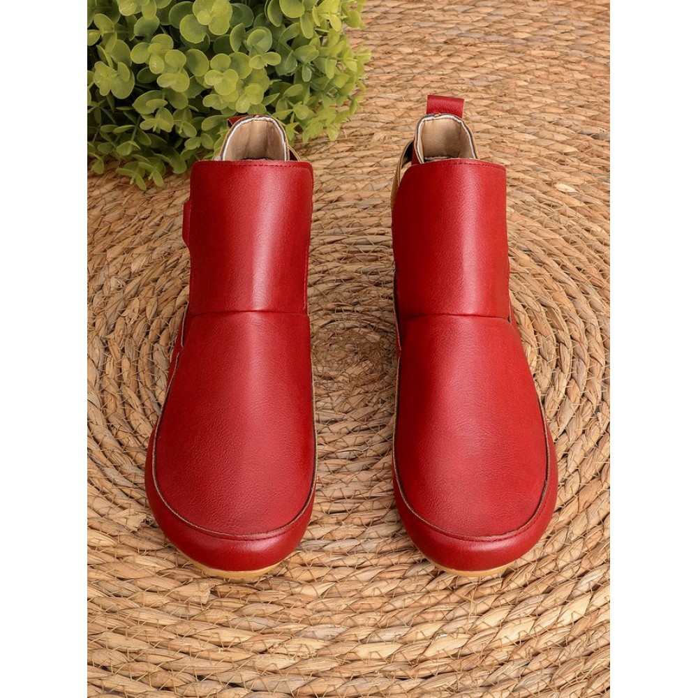 Women Casual Green Daily Adjustable Soft Leather Booties - Image 29