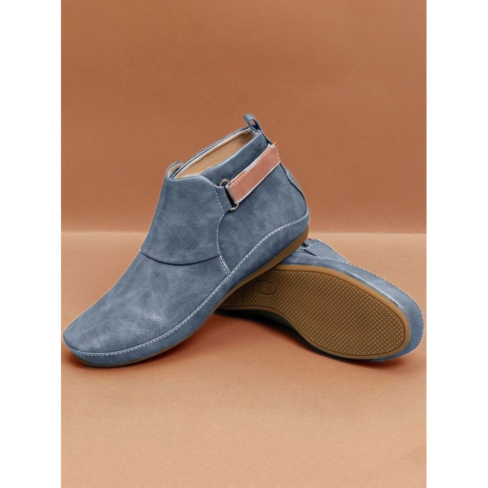 Women Casual Green Daily Adjustable Soft Leather Booties - Image 41