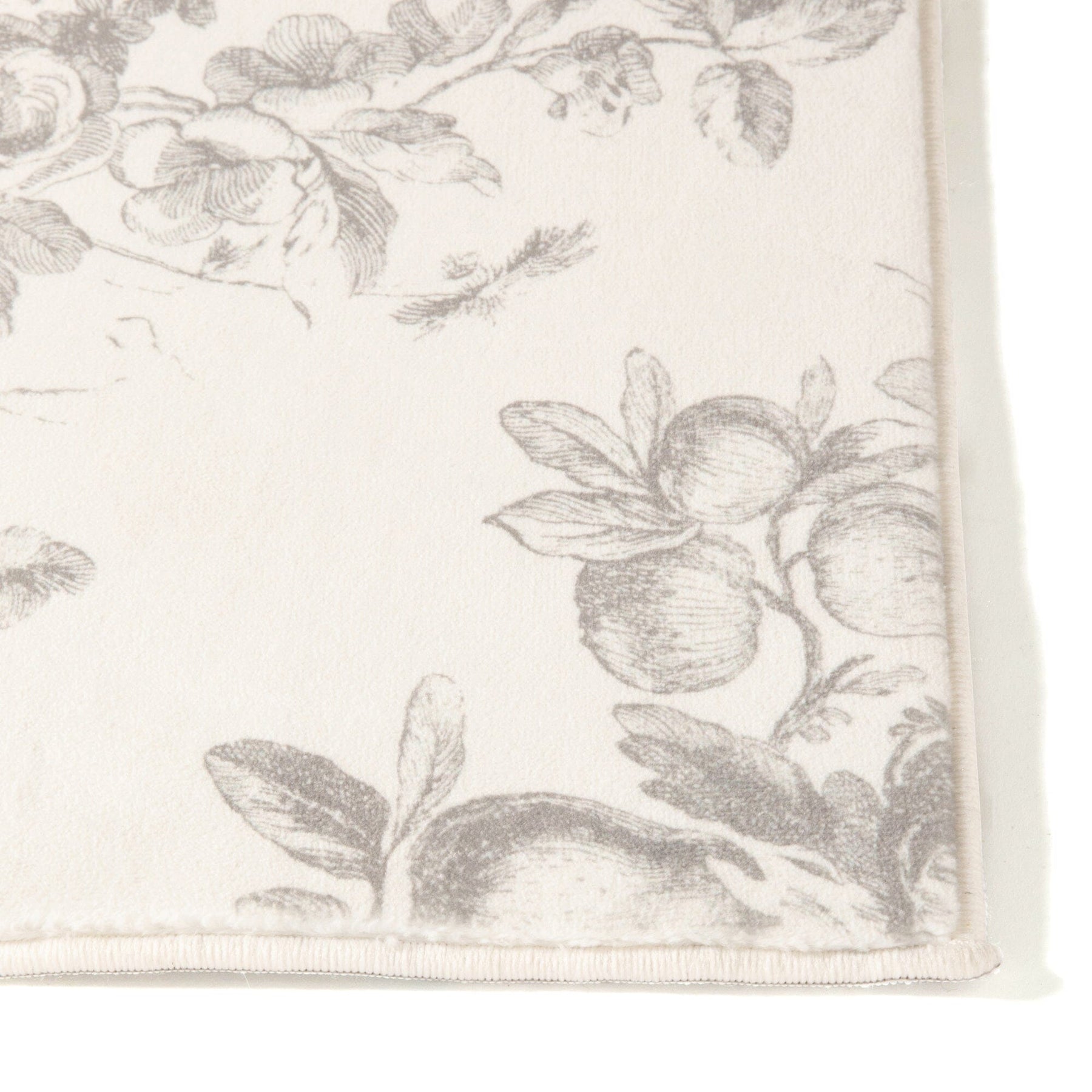 Design Print Rug Classic Flower S W1400×D1000 Light Grey