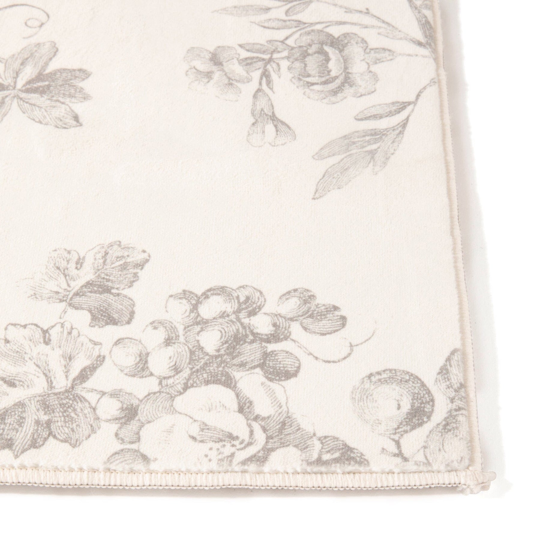 Design Print Rug Classic Flower M W2000×D1400 Light Grey