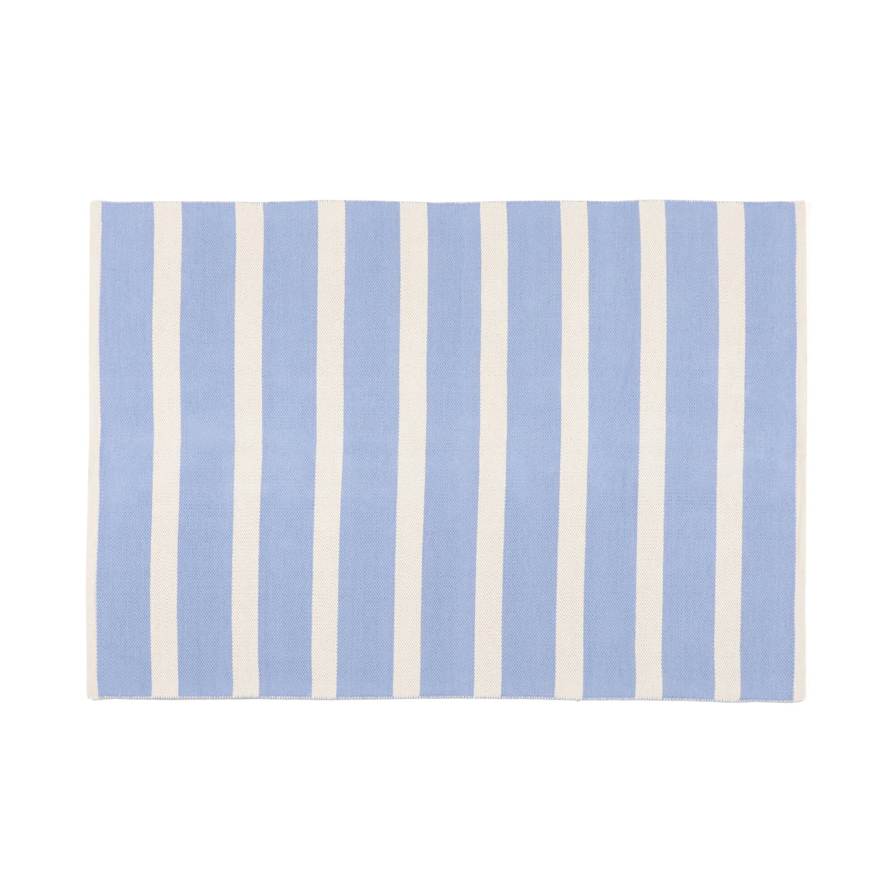 Striped Cotton Rug Medium 2000 X 1400 Light Blue X White