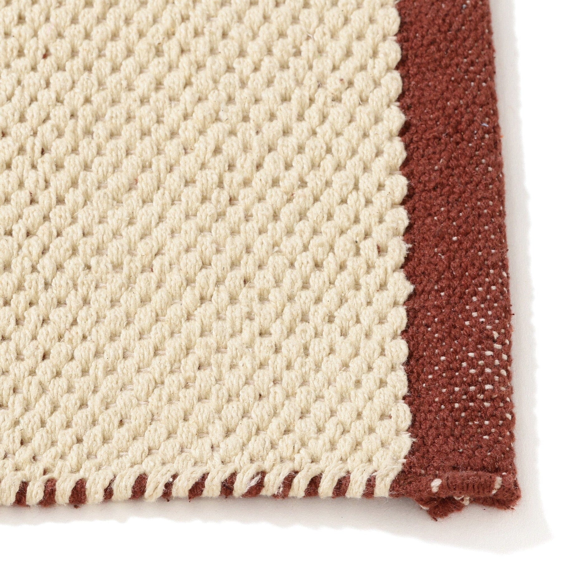 Striped Cotton Rug Medium 2000 X 1400 Yellow X Brown