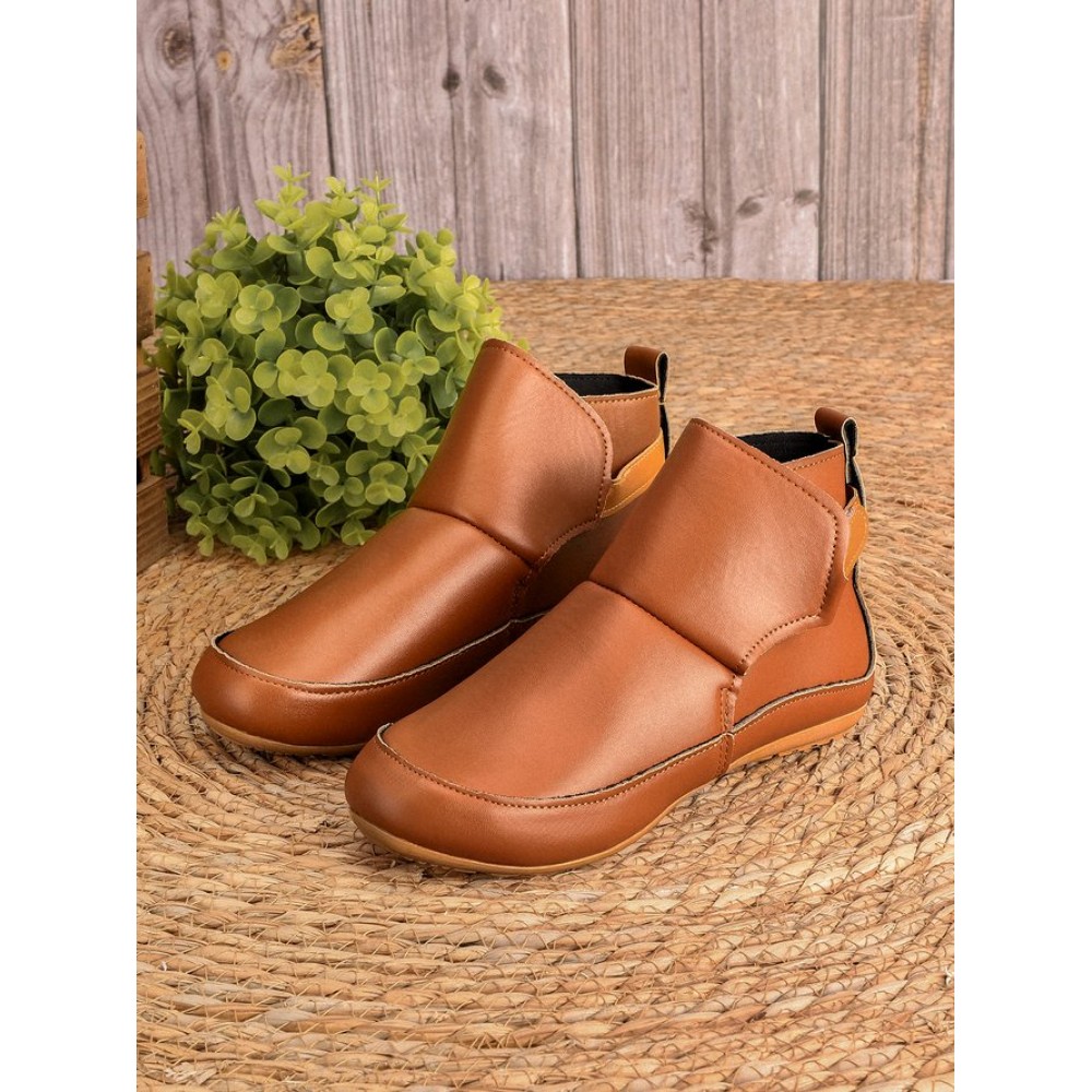 Women Casual Green Daily Adjustable Soft Leather Booties - Image 18